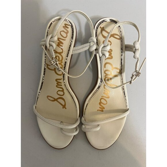 Sam Edelman Isle Sz 7 Heeled Sandals Snake Print Heel - Picture 1 of 6